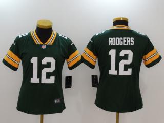 Women Green Bay Packers 12 Aaron Rodgers Football Jersey Legend