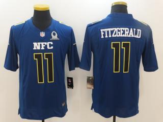 All-Star Arizona Cardinals 11 Larry Fitzgerald Football Jersey Blue