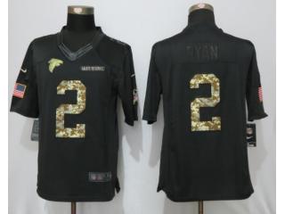 Atlanta Falcons 2 Matt Ryan Anthracite Salute To Service Limited Jersey