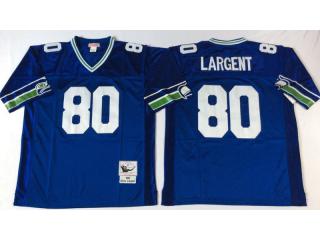 Seattle Seahawks 80 Steve Largent Football Jersey Blue Retro