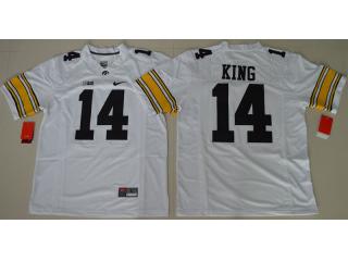 Iowa Hawkeyes 14 Desmond King College Football Jersey White