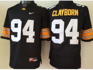 Iowa Hawkeyes 94 Adrian Clayborn College Football Jersey Black