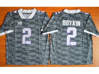 TCU Horned Frogs 2 Trevone Boykin NCAA Limited Football Jersey Grey