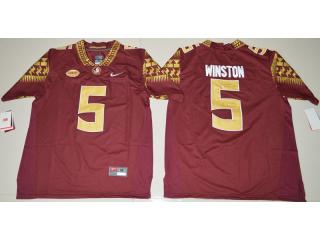 Florida State Seminoles 5 Jameis Winston College Football Jersey Red