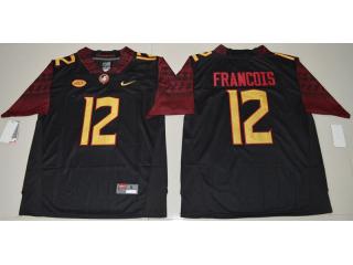 Florida State Seminoles 12 Deondre Francois College Football Jersey Black