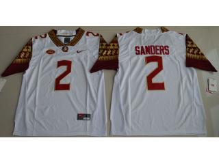 Florida State Seminoles 2 Deion Sanders College Football Jersey White