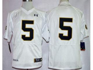 Norte Dame Fighting Irish 5 Shamrock Series College Football Jersey White