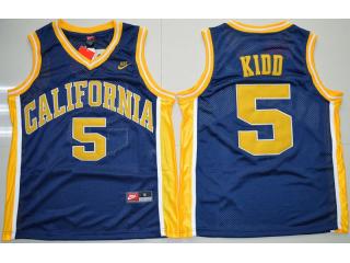 California Golden Bears 5 Jason Kidd College Basketball Jersey Navy Blue