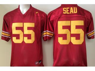 USC Trojans 55 Junior Seau College Football Jersey Red