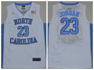 North Carolina Tar Heels 23 Michael Jordan College Basketball Jersey White