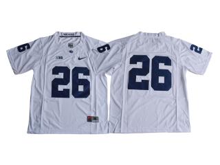 Penn State Nittany Lions 26 Saquon Barkley Limited Football Jersey White