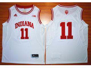 Indiana Hoosiers 11 Isiah ThomasBig 10 Patch NCAA Basketball Jersey White