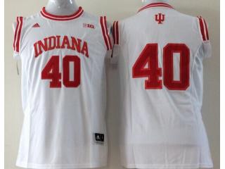 Adidas Indiana Hoosiers 40 Cody Zeller NCAA Basketball Jersey White