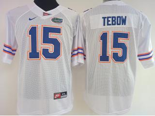 Women Florida Gators 15 Tim Tebow College Football Jersey White