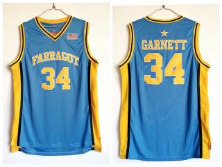 Kevin Garnett 34 Fala high school blue embroidered Jersey