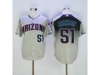 Arizona Diamondbacks 51 Randy Johnson Baseball Jersey Gray