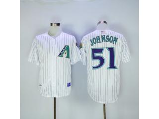 Arizona Diamondbacks 51 Randy Johnson Baseball Jersey BeigeArizona White