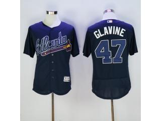 Atlanta Braves 47 Tom Glavine Flexbase Baseball Jersey Navy Blue