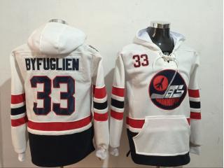 Winnipeg Jets 33 Dustin Byfuglien Ice Hoodies Hockey Jersey White