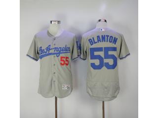 Los Angeles Dodgers 55 Joe Blanton Flexbase Baseball Jersey Gray