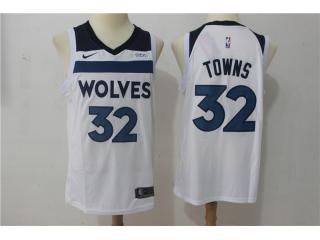 Minnesota Timberwolves 32 Karl-Anthony Towns Basketball Jersey White