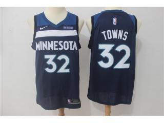 Nike Minnesota Timberwolves 32 Karl-Anthony Towns Basketball Jersey Navy Blue