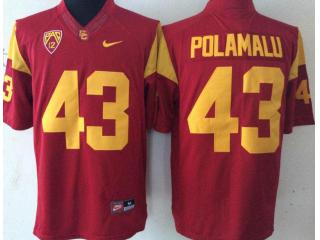 USC Trojans 43 Troy Polamalu College Football Jersey Red