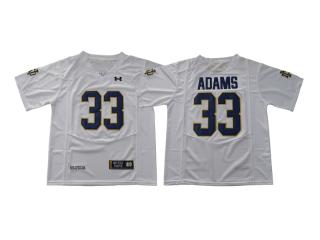 2017 New Norte Dame Fighting 33 Josh Adams Limited College Football Jersey White