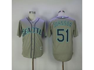 Seattle Mariners 51 Randy Johnson Baseball Jersey gray Fan version