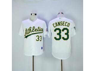 Oakland Athletics 33 Jose Canseco Baseball Jersey White Retro