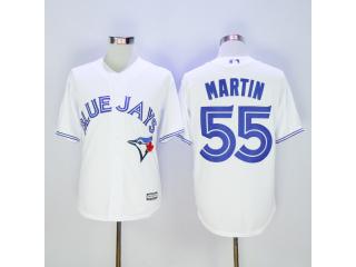 Toronto Blue Jays 55 Russell Martin Baseball Jersey White Fan version