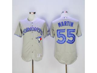 Toronto Blue Jays 55 Russell Martin Flexbase Baseball Jersey Gray