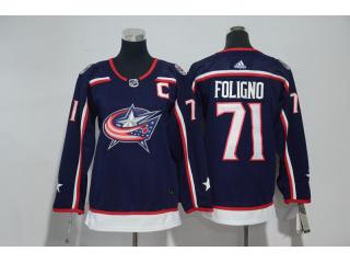 Youth Adidas Columbus Blue Jacket 71 Nick Folign Ice Hockey Jersey Navy