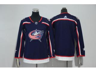 Youth Adidas Columbus Blue Jacket Blank Ice Hockey Jersey Navy