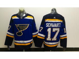 Adidas St. Louis Blues 17 Jaden Schwartz Clark Ice Hockey Jersey Blue