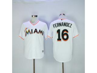 Miami Marlins 16 Jose Fernandez Baseball Jersey White fans