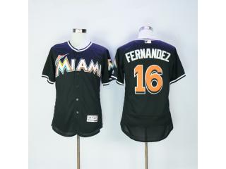 Miami Marlins 16 Jose Fernandez Flexbase Baseball Jersey Black fans