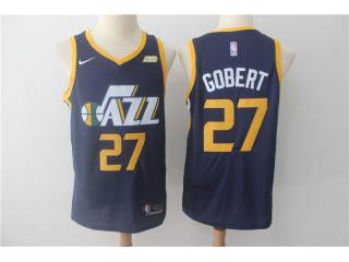 2017-2018 Nike Utah Jazz 27 Rudy Gobert Basketball Jersey Navy Blue Fan Edition