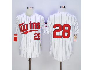 Minnesota Twins 28 Bert Blyleven Baseball Jersey White Retro