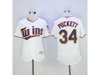 Minnesota Twins 34 Kirby Puckett Flexbase Baseball Jersey White