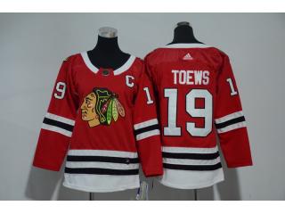 Youth Adidas Chicago Blackhawks 19 Jonathan Toews Ice Hockey Jersey Red