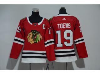 Women Adidas Chicago Blackhawks 19 Jonathan Toews Ice Hockey Jersey Red