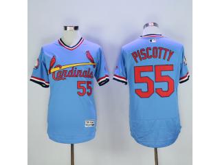 St.Louis Cardinals 55 Stephen Piscotty Flexbase Baseball Jersey Blue