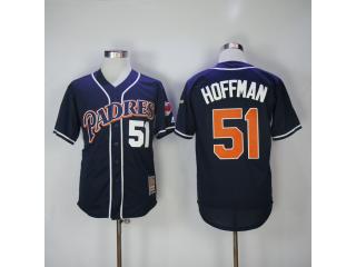 San Diego Padres 51 Trevor Hoffman Baseball Jersey Blue Retro Fans