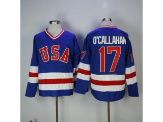 Classic USA 17 Ocallahan Ice Hockey Jersey Blue