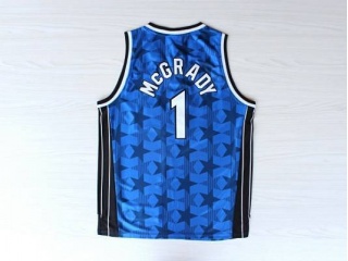 Orlando Magic 1 Tracy McGrady Basketball Jersey Blue Stars