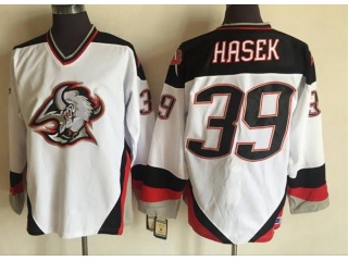 Buffalo Sabres #39 Dominik Hasek Throwback Jersey White