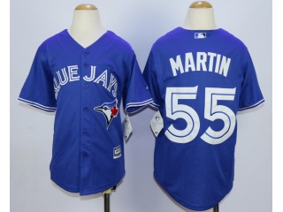 Youth Toronto Blue Jays 55 Russell Martin Baseball Jersey