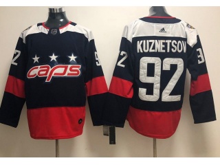 Adidas Washington Capitals #92 Evgeny Kuznetsov Stadium Hockey Jersey Blue