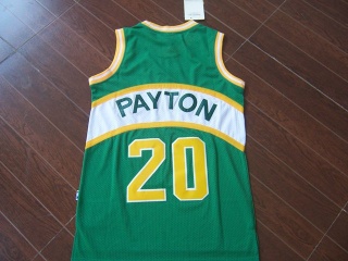 Seattle Supersonics 20 Gary Payton Hardwood Classics Basketball Jersey Green